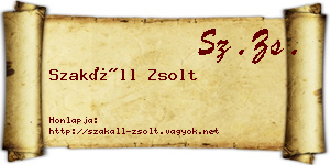 Szakáll Zsolt névjegykártya
